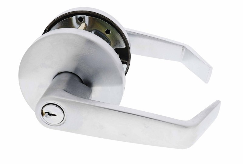 Carbine Doncaster 7000 Cylindrical Vestibule set, Standard Lever, 70mm backset, C4 Keyed to Differ, Boxed, Brushed Satin Chrome - primehardware