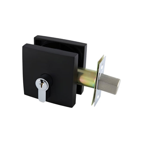 Gainsborough Neue Double Cyclinder Deadbolt Smooth Square Matte Black 1851SMMBK - primehardware