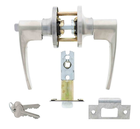 Carbine Kingston SL7000 Tiebolt Standard non auto snib release Entrance Lever set, C4 Keyed to Differ, Boxed, Stainless Steel - primehardware