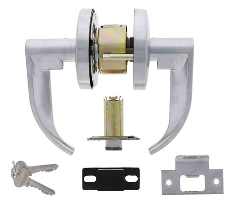 Carbine Doncaster 7000 Cylindrical Classroom set, Disability Lever, 70mm backset, C4 Keyed to Differ, Boxed, Brushed Satin Chrome - primehardware