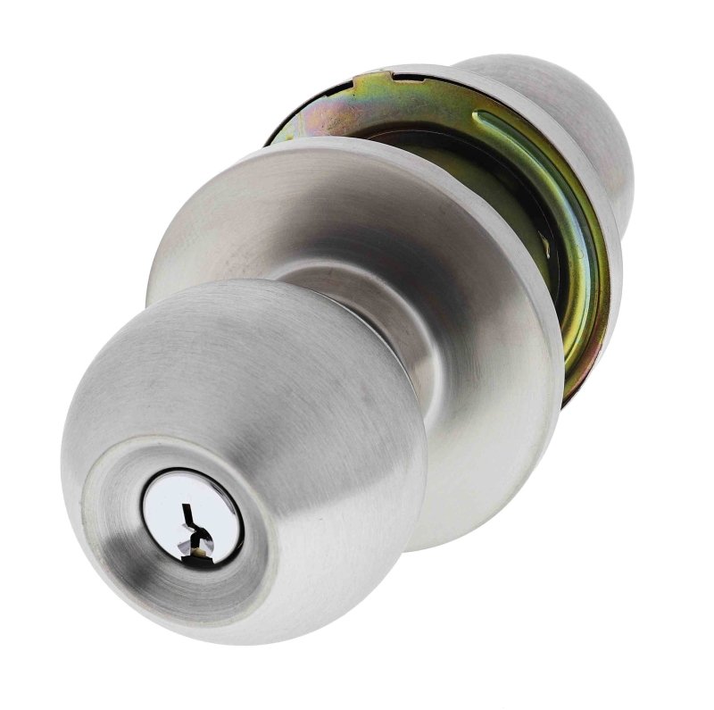 Carbine Epsom 3000 Cylindrical Entrance set, 70mm backset, C4 Keyed to Differ, Boxed, Satin Stainless Steel - primehardware