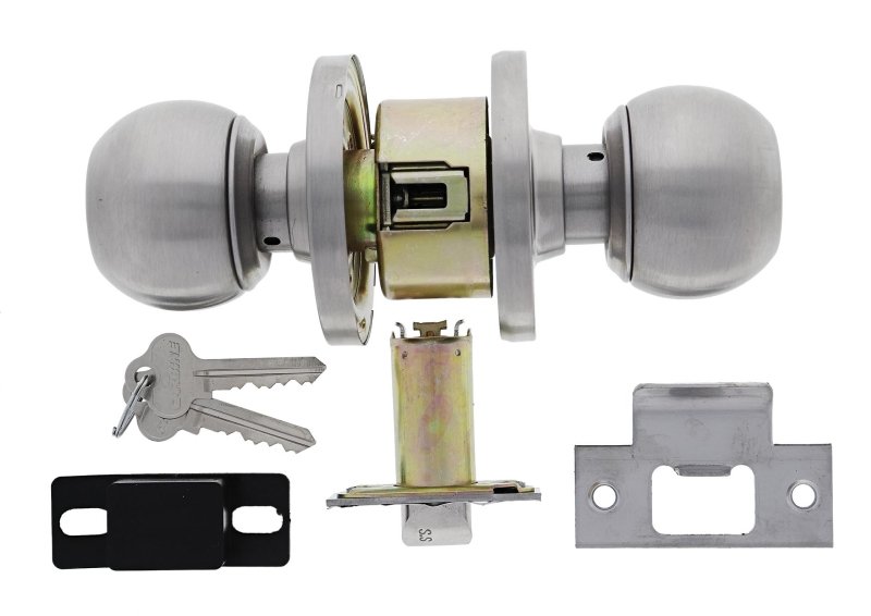 Carbine Epsom 3000 Cylindrical Double Cylinder Classroom set, 60mm backset, C4 Keyed to Differ, Boxed, Satin Stainless Steel - primehardware