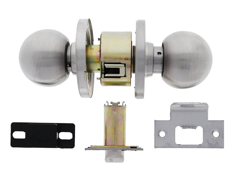 Carbine Epsom 3000 Cylindrical Privacy set, 70mm backset,  , Boxed, Satin Stainless Steel