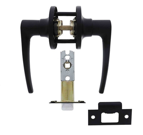 Carbine Kingston SL7000 Tiebolt Standard Passage Lever set, , Boxed, Matte Black - primehardware