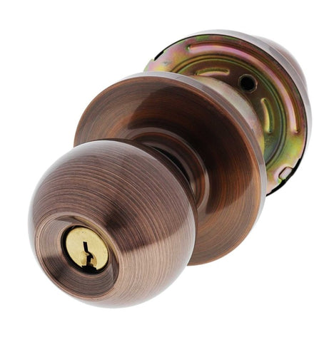 Carbine Epsom 3000 Cylindrical Entrance set, 60mm backset, C4 Keyed to Differ, Boxed, Antique Bronze - primehardware