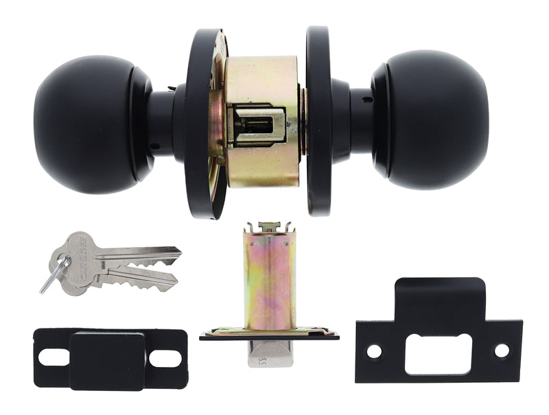 Carbine Epsom 3000 Cylindrical Double Cylinder Classroom set, 70mm backset, C4 Keyed to Differ, Boxed, Matte Black