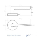 Gainsborough Avant QuickFix Sierra Passage Lever Set Satin Brass