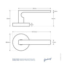 Gainsborough Avant Quick Fix Rivera Passage Lever Set with Latch Satin Brass