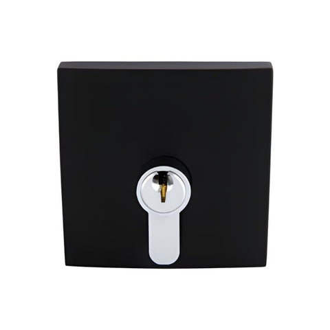 Gainsborough Neue Double Cyclinder Deadbolt Smooth Square Matte Black 1851SMMBK - primehardware
