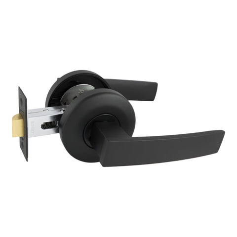 Gainsborough Neue Angular Passage Smooth Round Matte Black 1905ANGAMB - primehardware