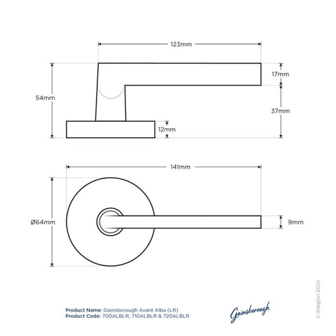Gainsborough Avant Quick Fix Alba Dummy Trim Lever Satin Brass