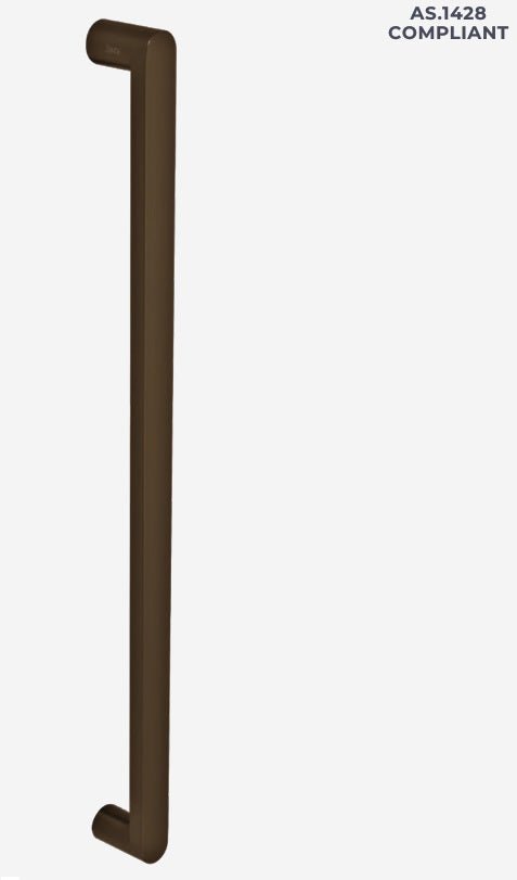 Bronze door handle on a white background