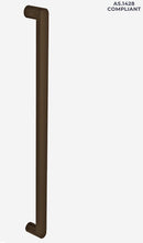 Bronze door handle on a white background