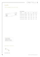 CASTELLA LINEAR FLUTE KITCHEN CABINET HANDLE SATIN STAINLESS STEEL - AVAILABLE IN VARIOUS SIZES