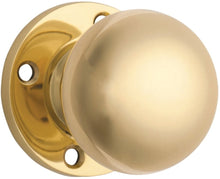 Tradco Door Knob Retro Fit Mortice Solid Brass Round Rose  Pair