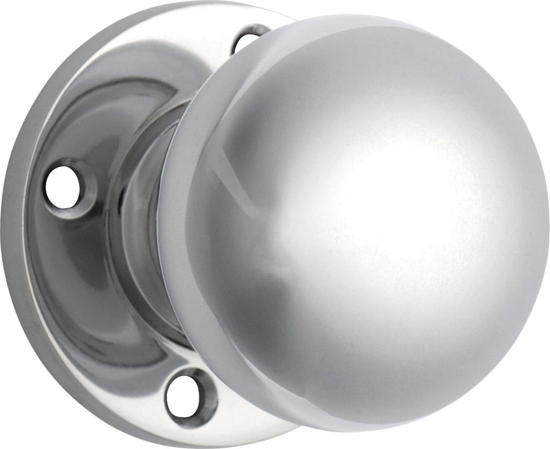 TRADCO RETRO FIT MORTICE KNOB ON ROUND ROSE PAIR