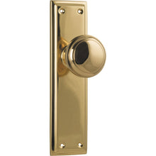 Tradco Door Knob Milton Style Solid Brass Long Backplate
