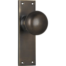Tradco Door Knob Victorian Style Solid Brass Long Backplate