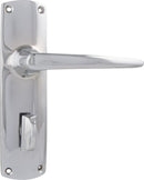 TRADCO RETRO LEVER DOOR HANDLE ON RECTANGULAR BACKPLATE CHROME PLATED