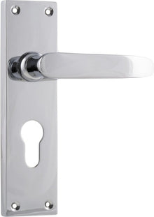 Tradco Balmoral Solid Brass Door Lever Pair Rectangular Backplate | Chrome & Satin Chrome