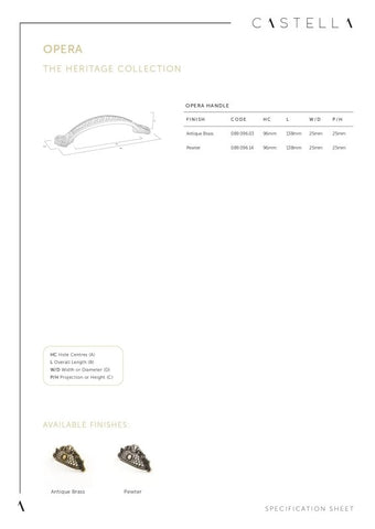 CASTELLA HERITAGE OPERA FINGER PULL 70MM