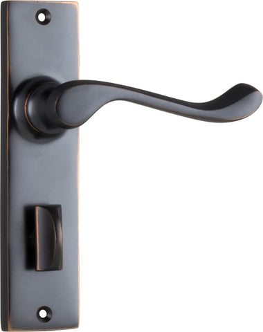 TRADCO FREMANTLE DOOR LEVER HANDLE ON RECTANGULAR BACKPLATE