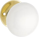 TRADCO PORCELAIN DOOR KNOB ROUND ROSE