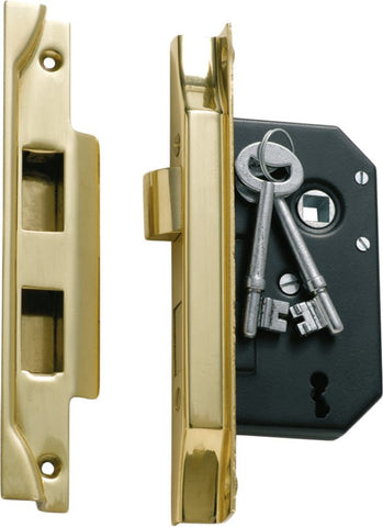 TRADCO REBATED 3 LEVER MORTICE LOCK BACKSET 44MM