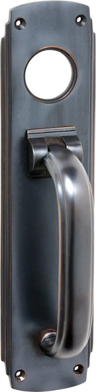 Tradco Deco Pull Handle Knocker Cylinder Hole 240x60mm
