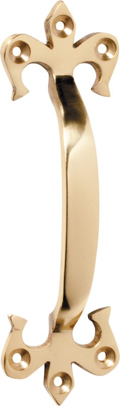 TRADCO FLEUR-DE-LIS HANDLE POLISHED BRASS
