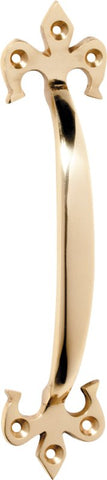 TRADCO FLEUR-DE-LIS HANDLE POLISHED BRASS