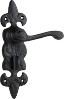 TRADCO STRATFORD LEVER DOOR HANDLE ON BACKPLATE MATT BLACK