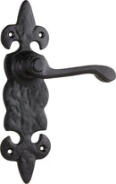 TRADCO STRATFORD LEVER DOOR HANDLE ON BACKPLATE MATT BLACK