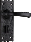 TRADCO GLOUCESTER LEVER DOOR HANDLE ON RECTANGULAR BACKPLATE MATT BLACK