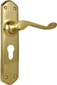 Tradco Windsor Lever Door Handle on Shouldered Backplate | 7 Finishes Available