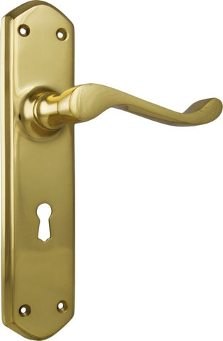 TRADCO WINDSOR LEVER DOOR HANDLE ON SHOULDERED BACKPLATE