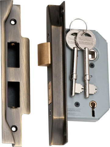 TRADCO REBATED 5 LEVER MORTICE LOCK BACKSET 46MM