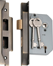 Tradco Rebated 5 Lever High Security Mortice Lock 57mm Backset | 10 Finishes