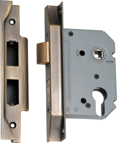 TRADCO REBATED EURO MORTICE LOCK BACKSET 57MM