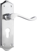 TRADCO HENLEY LEVER DOOR HANDLE ON SHOULDERED BACKPLATE