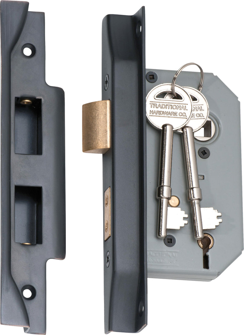 TRADCO REBATED 5 LEVER MORTICE LOCK BACKSET 46MM