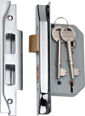 TRADCO REBATED 5 LEVER MORTICE LOCK BACKSET 46MM