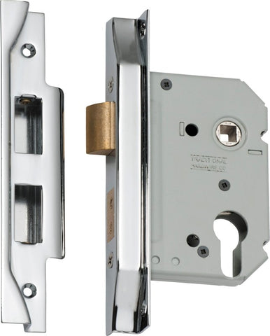 TRADCO REBATED EURO MORTICE LOCK BACKSET 57MM
