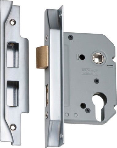 TRADCO REBATED EURO MORTICE LOCK BACKSET 57MM