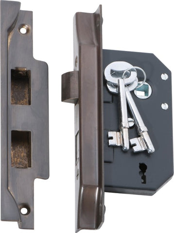 TRADCO REBATED 3 LEVER MORTICE LOCK BACKSET 44MM