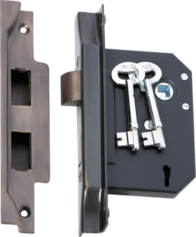 TRADCO REBATED 3 LEVER MORTICE LOCK BACKSET 57MM