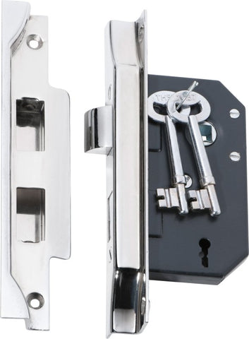 TRADCO REBATED 3 LEVER MORTICE LOCK BACKSET 44MM
