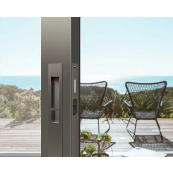 MARDECO 'M' SERIES FLUSH PULL EURO LOCK SET KEY LOCKING FOR TIMBER AND ALUMINUM DOORS - AVAILABLE IN VARIOUS FINISHES