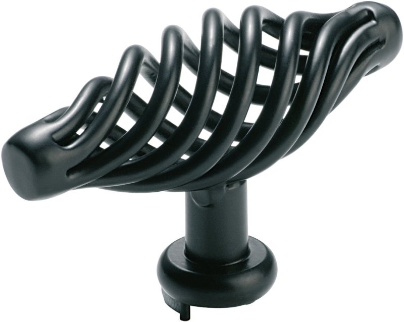 Tradco Twist Pull Handle Iron Matt Black L75xP48mm