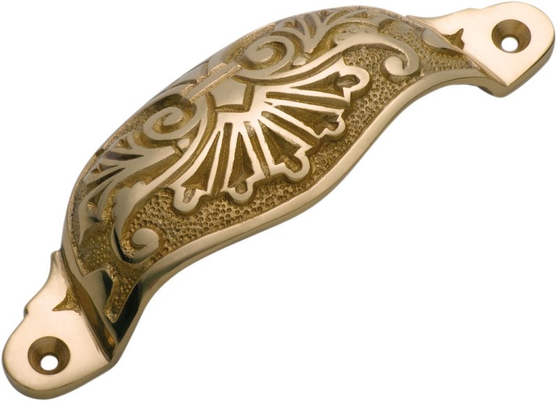 Tradco Ornate Cupped Drawer Pull